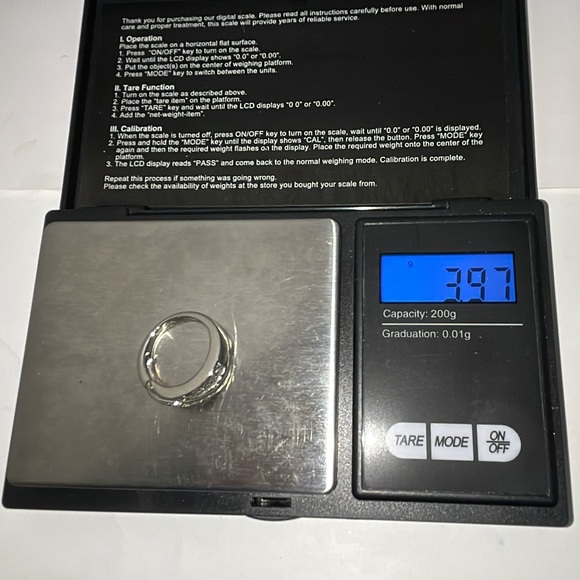 Solid Stamp 10K White Gold Natural Diamond Modern Crossover Band Ring (not 14K ) - Picture 3 of 16